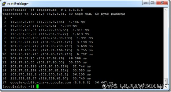 traceroute