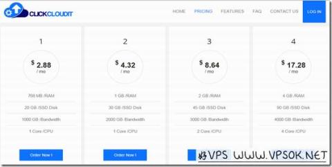 ClickCloudit：$2.88/月KVM-768MB/20GB/1TB 法国&amp;加拿大