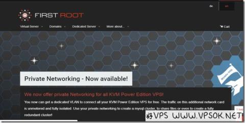 First-root：€2.5/月KVM-1GB/40G SSD/5TB 德国