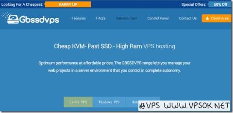 Gbssdvps：$5/月KVM-1GB/15G SSD/500GB 斯克兰顿