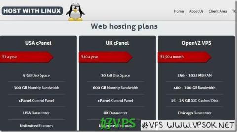 HostWithLinux：$2/月OpenVZ-3GB/20GB/600GB 洛杉矶