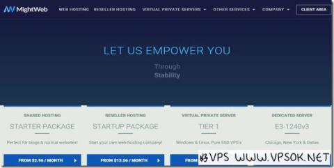 MightWeb：$5.56/月KVM-1.5GB/15GB/1TB 达拉斯