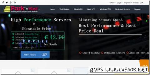 Parkinhost：€4.99/月OpenVZ-512MB/10GB/无限 俄罗斯