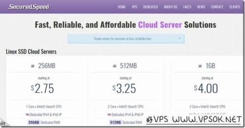 SecuredSpeed：$3.4/月OpenVZ-1GB/30GB/1TB 洛杉矶&amp;迈阿密