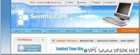 Sentris：$5/年OpenVZ-128MB/3GB/500GB 西雅图