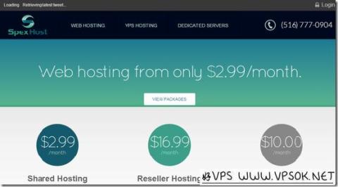 SpexHost：$6.95/月OpenVZ-512MB/5G SSD/500GB 加拿大