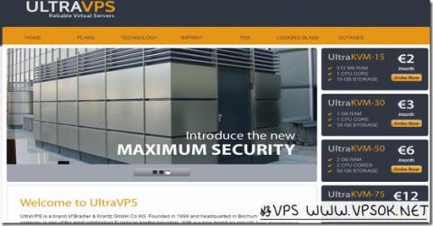 【黑五】UltraVPS.eu：$17.8/年KVM-1GB/30GB/1TB 四数据中心