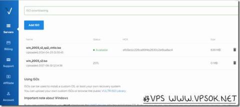 Vultr注册、充值和上传添加自己的ISO教程