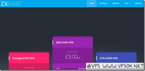 ZXHost：£7.5/月KVM-1GB/500GB/5TB 德国